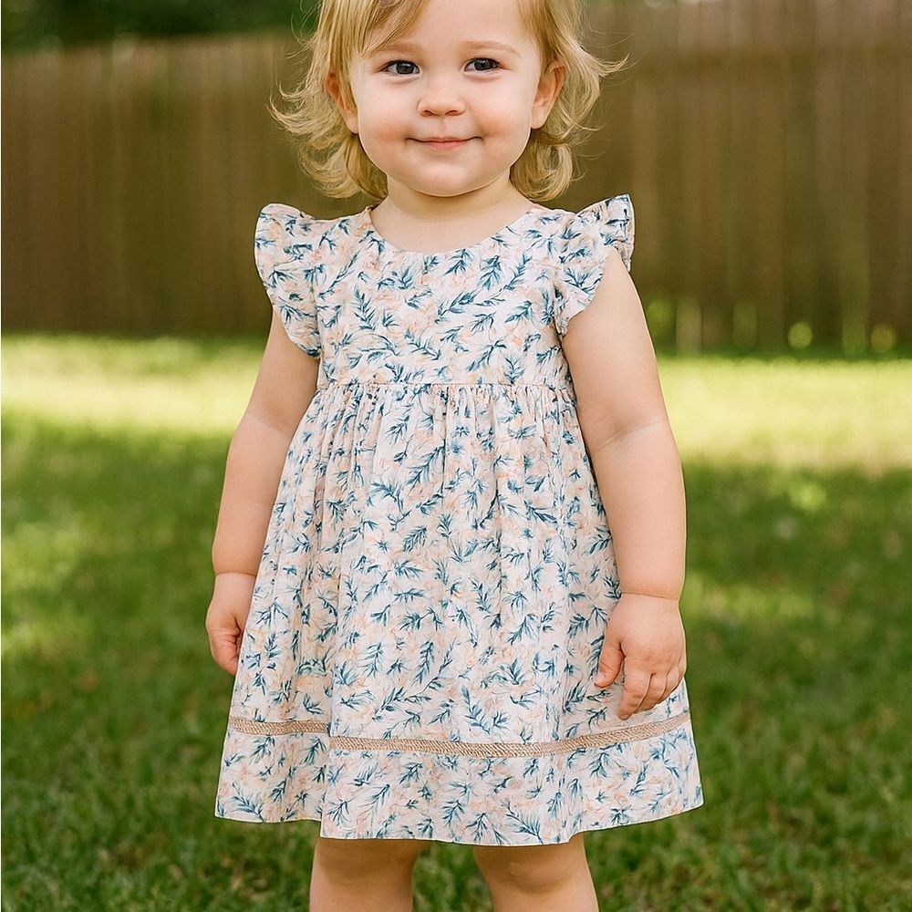 The Prairie by Rachel Ashwell Floral Pinafore Dress Size 3T